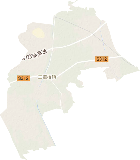 三道橋鎮地形圖