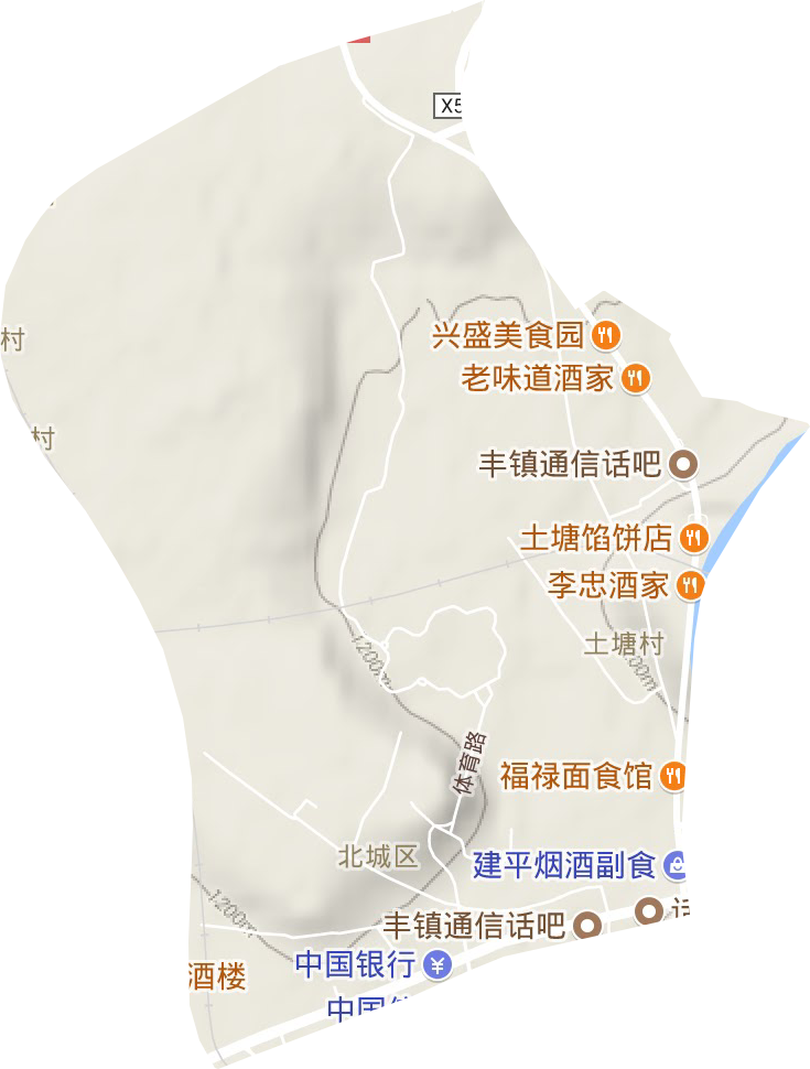 北城區(qū)街道地形圖
