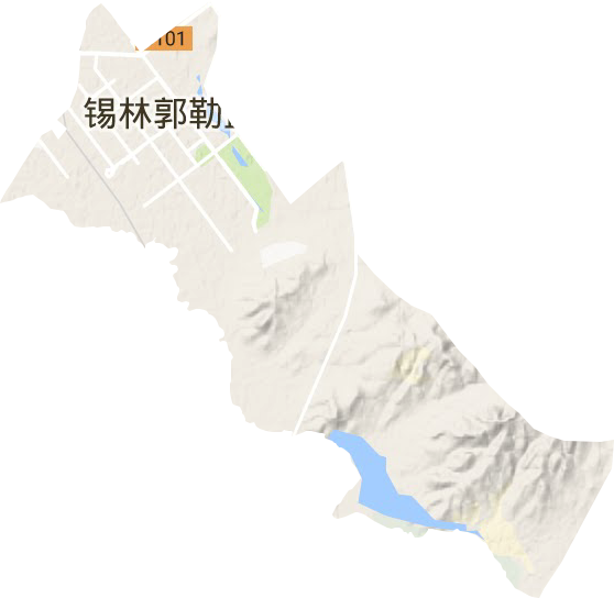 巴彥查干街道地形圖