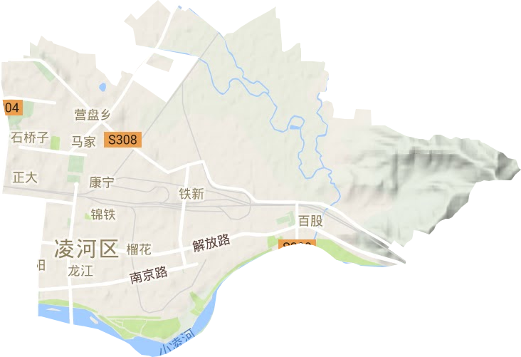 凌河區地形圖