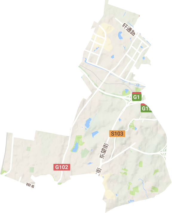 前進(jìn)街道地形圖