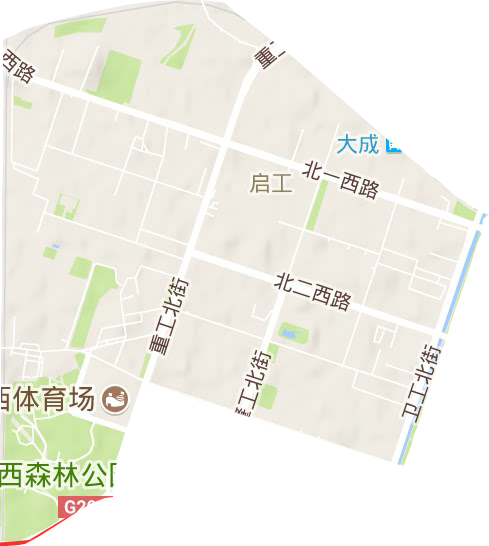 啟工街道地形圖