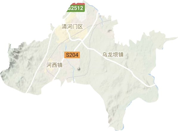 清河門區地形圖