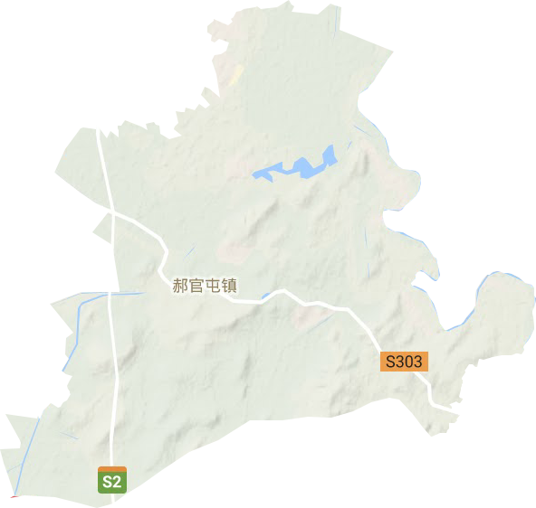 郝官屯鎮地形圖