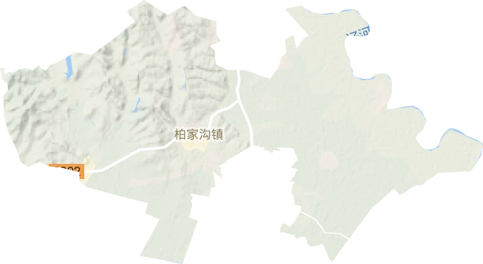 柏家溝鎮地形圖