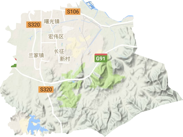 宏偉區(qū)地形圖