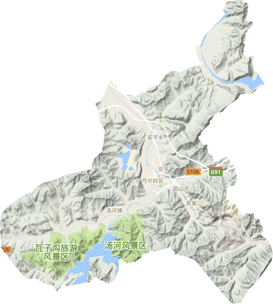 弓長嶺區地形圖