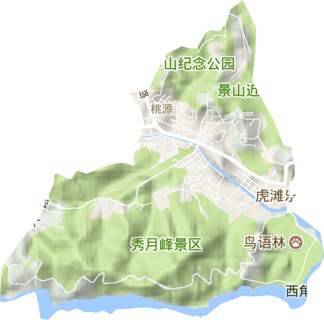 桃源街道地形圖