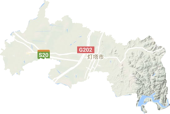 燈塔市地形圖