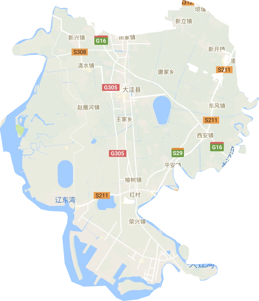 大洼區(qū)地形圖