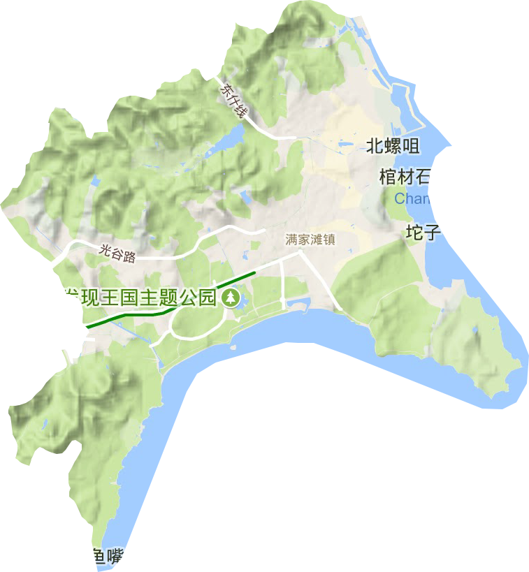 金石灘街道地形圖