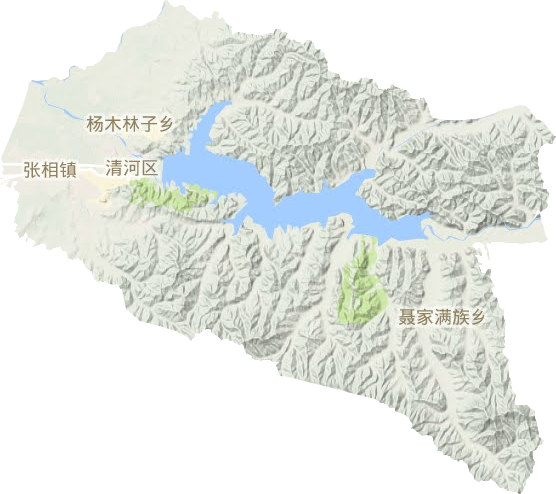 清河區地形圖