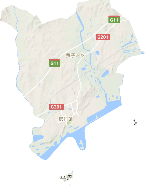 皮口街道地形圖