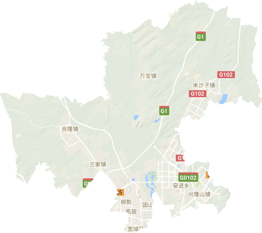 寬城區地形圖