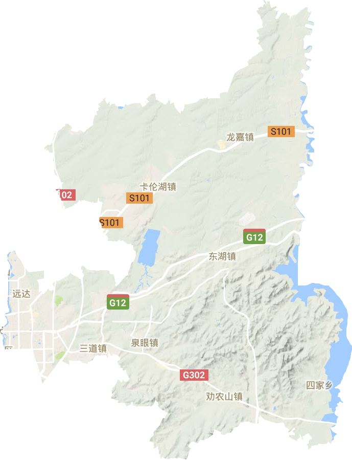 二道區地形圖