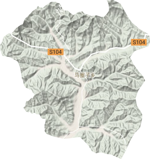 馬圈子鄉地形圖