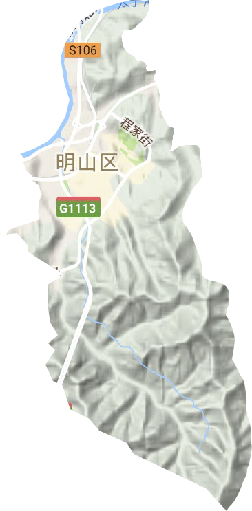 新明街道地形圖