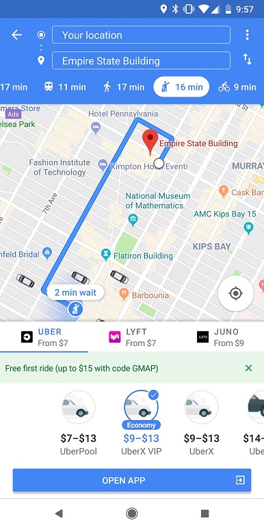 谷歌地圖弱化Uber，要扶持Lyft?